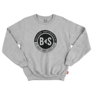 BS Skateboarding Crewneck big logo gray