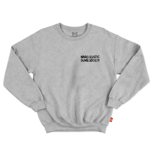 BS Skateboarding Crewneck Narcissistic Dumb Society gray