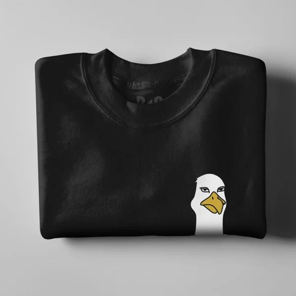 BS Skateboarding Crewneck Seagull black folded