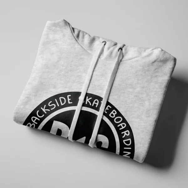 BS Skateboarding Hoodie Big logo gray folded