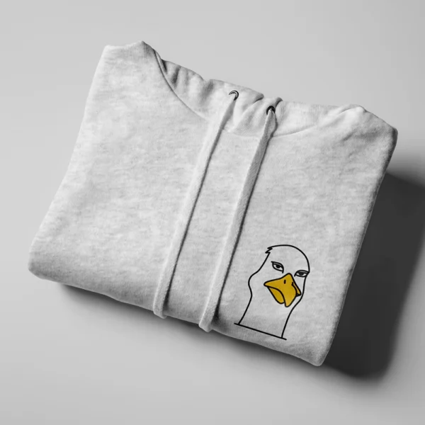 BS Skateboarding Hoodie Seagull gray folded