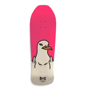 BS Skateboarding Deck Fish Shape Old School Magenta Seagull