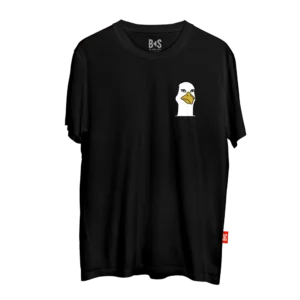 BS Skateboarding black t-shirt Seagull