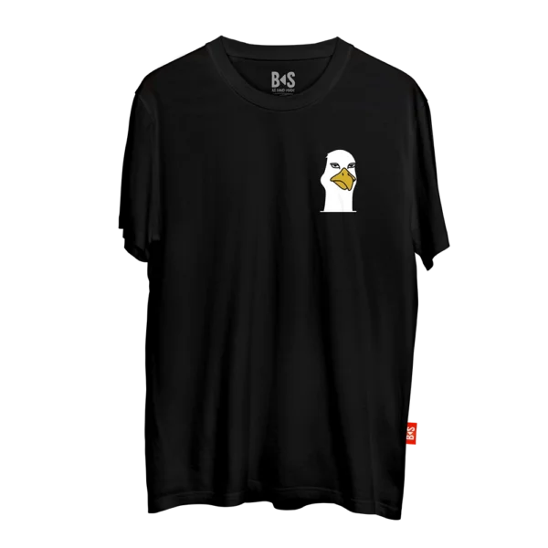 BS Skateboarding black t-shirt Seagull