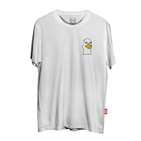 BS Skateboarding white t-shirt Seagull