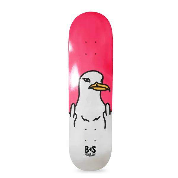 BS Skateboarding deck double flick seagull magenta