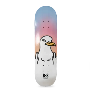 BS Skateboarding deck double flick seagull sunset