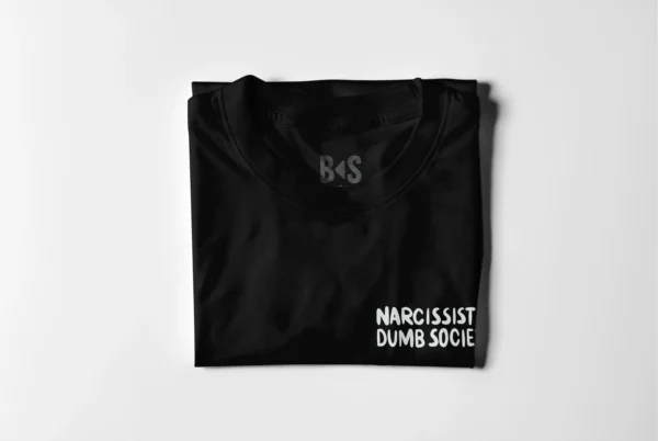 BS Skateboarding Narcissistic Dumb Society tee black folded