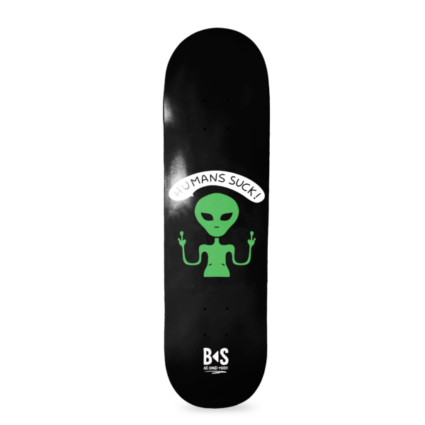 BS Skateboarding deck Humans Suck black