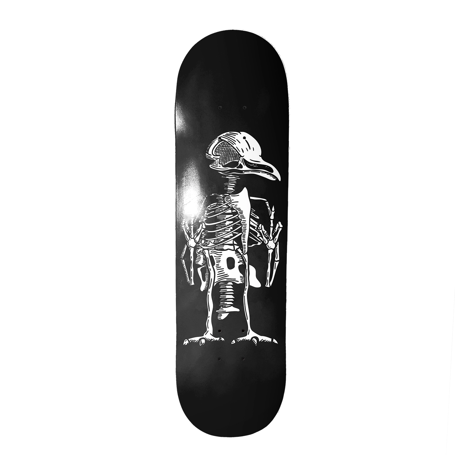 BS Skateboarding deck After Dead white