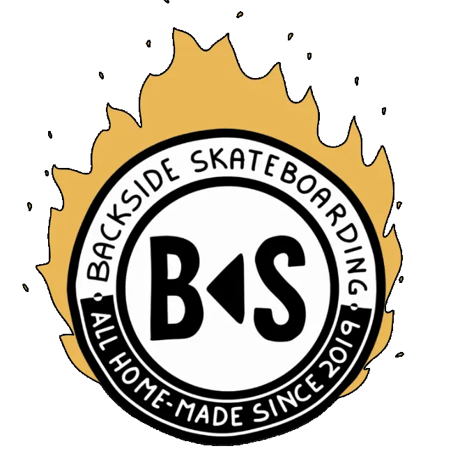 BS Skateboarding logo fire